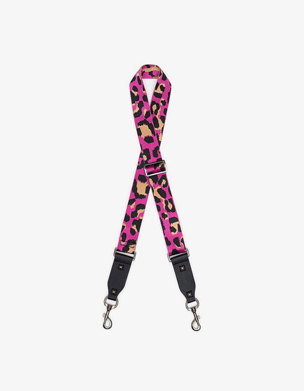 Antler Pink Leopard Bag Strap